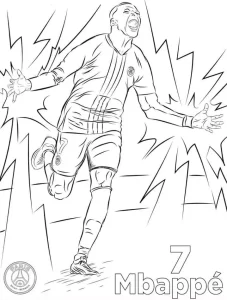 Coloriage Mbappé