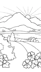 Coloriage Montagnes
