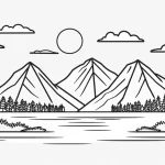 Coloriage Montagnes