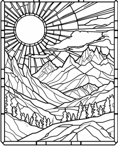 Coloriage Montagnes