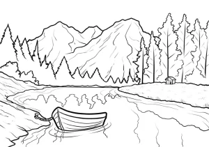 Coloriage Montagnes
