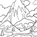 Coloriage Montagnes