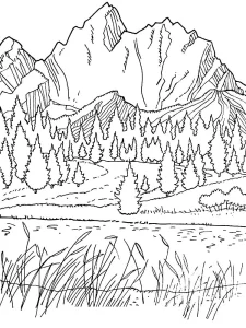 Coloriage Montagnes