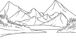Coloriage Montagnes