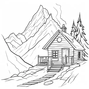 Coloriage Montagnes