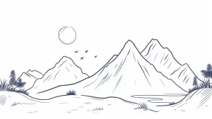 Coloriage Montagnes