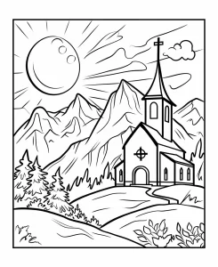 Coloriage Montagnes