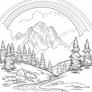 Coloriage Montagnes