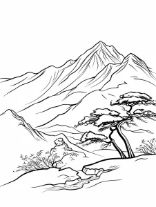 Coloriage Montagnes