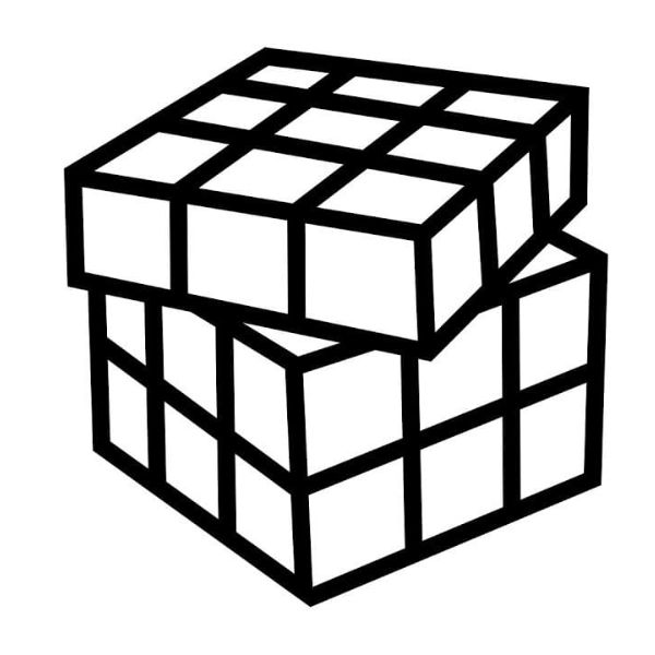 Tranh tô màu Rubik