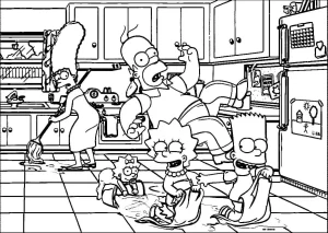 Coloriage Simpson