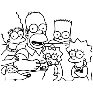 Coloriage Simpson