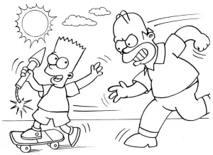 Coloriage Simpson