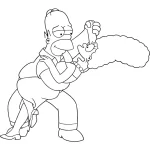 Coloriage Simpson
