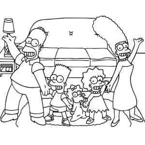 Coloriage Simpson