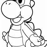 coloriage Yoshi pour enfant a imprimer gratuit