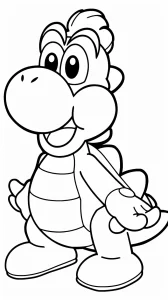 coloriage Yoshi pour enfant a imprimer gratuit