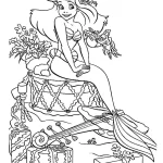 coloriage ariel la petite sirène pour enfant gratuit