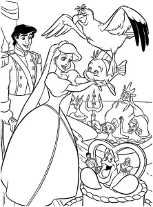 coloriage ariel la petite sirène pour enfant de 10 ans