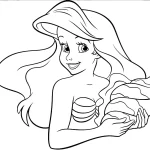 coloriage ariel la petite sirène pour enfant gratuit