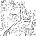 coloriage ariel la petite sirène pour enfant de 5 ans