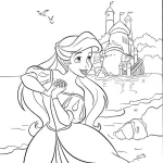 coloriage ariel la petite sirène pour enfants a imprimer gratuit