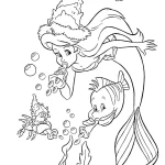 imprimer coloriage ariel la petite sirène gratuit