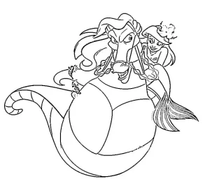 coloriage ariel la petite sirène et apprentissage