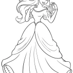 imprimer coloriage ariel la petite sirène pour enfant