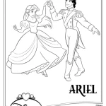 image de coloriage ariel la petite sirène pour enfant