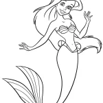 coloriage ariel la petite sirène gratuit a imprimer