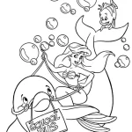 coloriage ariel la petite sirène pour enfant à imprimer
