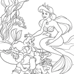 coloriage ariel la petite sirène a imprimer
