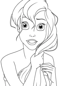 coloriage ariel la petite sirène d