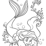 coloriage ariel la petite sirène a telecharger