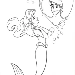 coloriage ariel la petite sirène et dessins