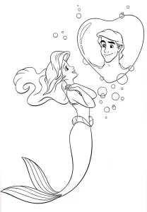 coloriage ariel la petite sirène et dessins