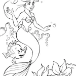 coloriage ariel la petite sirène pour enfant de 3 ans
