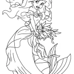coloriage ariel la petite sirène pour enfant de 4 ans