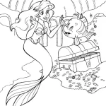 coloriage ariel la petite sirène a imprimer