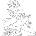 coloriage ariel la petite sirène a dessiner en ligne