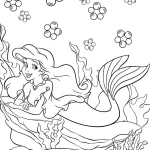 coloriage ariel la petite sirène gratuit pour enfants