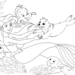 coloriage ariel la petite sirène à imprimer gratuitement pdf