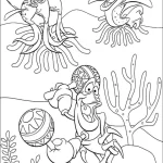coloriage ariel la petite sirène pour enfant a imprimer gratuit