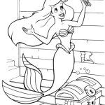 coloriage ariel la petite sirène pour enfant de 8 ans