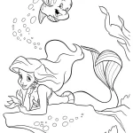 coloriage ariel la petite sirène a colorier en ligne