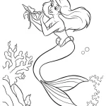 coloriage ariel la petite sirène pour enfant de 2 ans