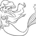 télécharger coloriage ariel la petite sirène gratuit