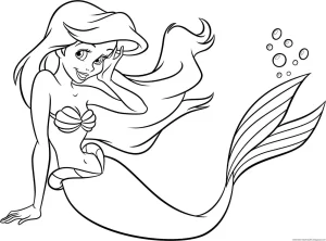 télécharger coloriage ariel la petite sirène gratuit