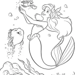 coloriage ariel la petite sirène à imprimer pdf gratuit